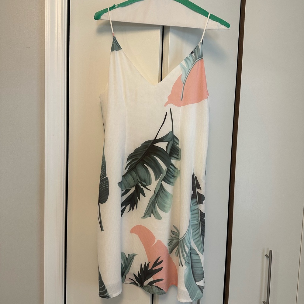 Tropical Print Slip Dress